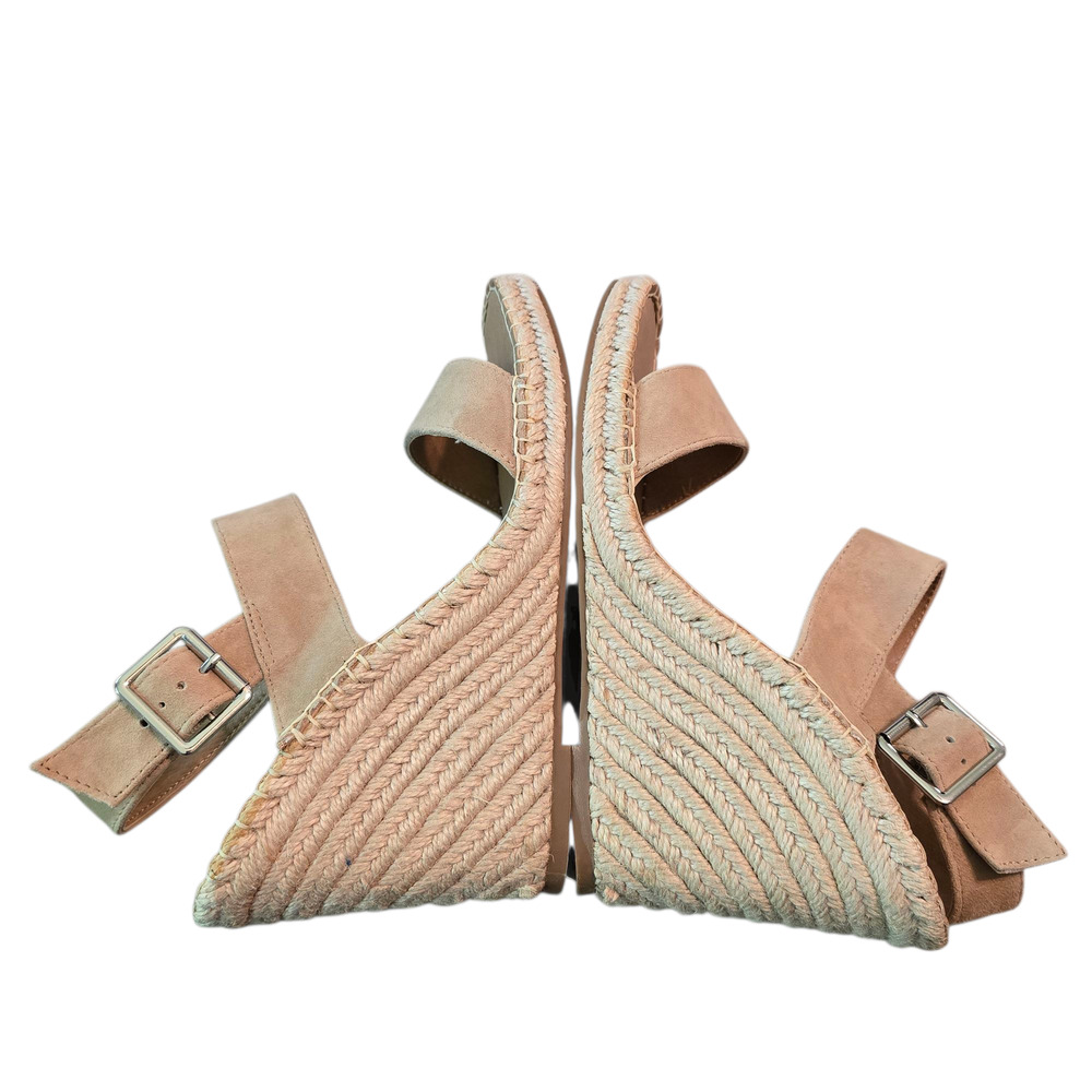 Steve Madden Womens Uri Wedge Sandal Espadrille Slingback Size 9.5M Tan Suede - Picture 8 of 10